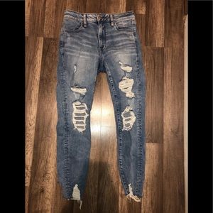 AE hi rise super stretch jegging, size 8 short